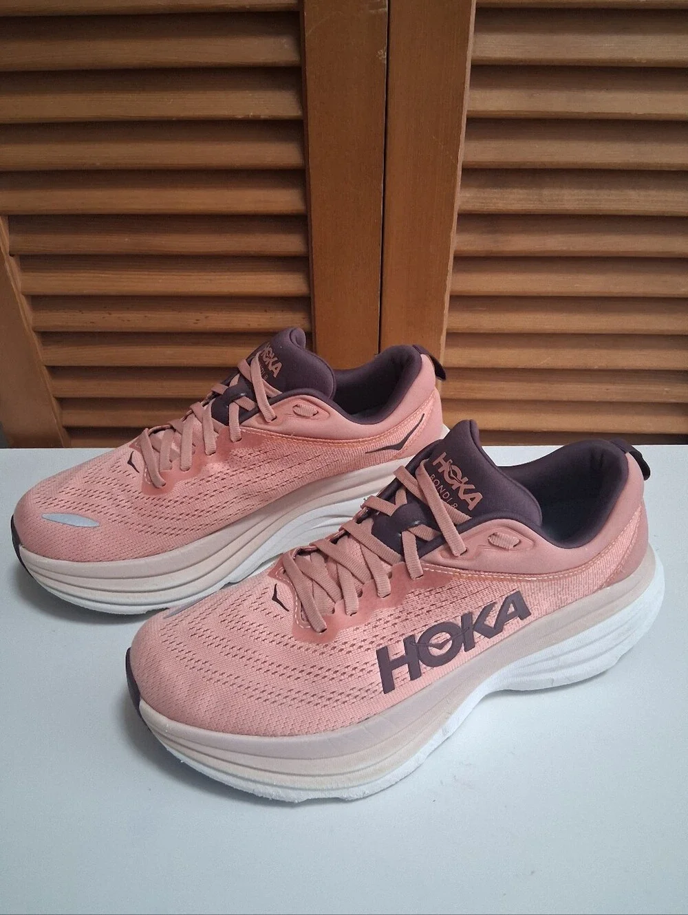 Hoka Bondi 8 Earthenware/Pink Clay Women's Running Shoe * Size: 9B
